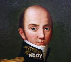Portrait of a Man Officer Charles X Era Oil/Canvas 19th Century