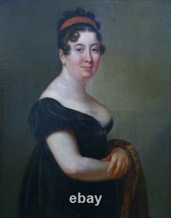 Portrait of a Woman, First Empire Period, French School of the 19th Century, Oil on Canvas Portrait of a Woman, First Empire Period, French School of the 19th Century, Oil on Canvas