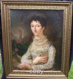 Portrait of a Woman, First Empire period, French School, 19th century, Oil on Canvas