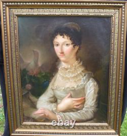 Portrait of a Woman, First Empire period, French School, 19th century, Oil on Canvas