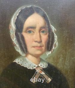 Portrait of a Woman, Louis Philippe Era, Oil on Canvas from the 19th Century