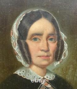 Portrait of a Woman, Louis Philippe Era, Oil on Canvas from the 19th Century