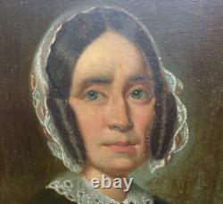Portrait of a Woman, Louis Philippe Era, Oil on Canvas from the 19th Century