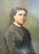 Portrait Of A Woman, Napoléon Iii Era, Oil/paper From The 19th Century