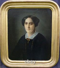 Portrait of a Woman Second Empire Era Oil/Canvas from the 19th Century