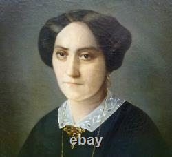 Portrait of a Woman, Second Empire Period, Oil on Canvas, 19th Century