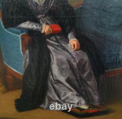 Portrait of a Woman from the Charles X Period, Oil on Canvas from the Early 19th Century