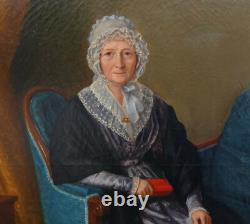 Portrait of a Woman from the Charles X Period, Oil on Canvas from the Early 19th Century
