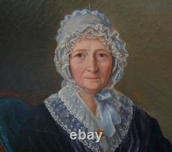 Portrait of a Woman from the Charles X Period, Oil on Canvas from the Early 19th Century