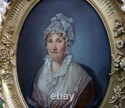 Portrait of a Woman from the Empire Period, French School from the beginning of the 19th Century, H/T