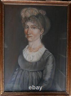 Portrait of a Woman in the Directory Period, Pastel, Early 19th Century