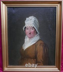 Portrait of a Woman with a Headdress, First Empire Period, Oil on Canvas, Early 19th Century