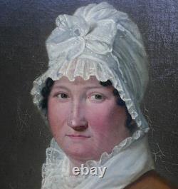 Portrait of a Woman with a Headdress, First Empire Period, Oil on Canvas, Early 19th Century