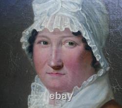 Portrait of a Woman with a Headdress, First Empire Period, Oil on Canvas, Early 19th Century