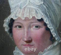 Portrait of a Woman with a Headdress, First Empire Period, Oil on Canvas, Early 19th Century