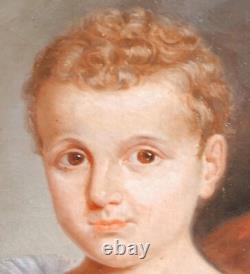 Portrait of a Young Boy, Louis Philippe Era, Oil on Canvas, 19th Century