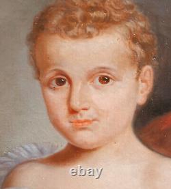 Portrait of a Young Boy from the Louis Philippe Era, Oil on Canvas, 19th Century