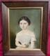 Portrait Of A Young Girl, Louis Philippe Era, Oil On Canvas From The 19th Century