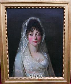 Portrait of a Young Woman, First Empire Period, Oil on Canvas, Early 19th Century