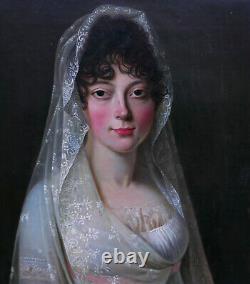 Portrait of a Young Woman, First Empire Period, Oil on Canvas, Early 19th Century