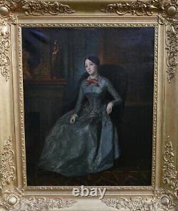 Portrait of a Young Woman, Louis Philippe Era, Oil on Canvas from the 19th Century