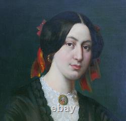 Portrait of a Young Woman Second Empire Period Oil/Canvas from the 19th Century