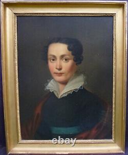 Portrait of a Young Woman from the Charles X Era
	 <br/> Oil on Panel, Early 19th Century