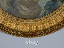 Portrait of a Young Woman in the Style of the 18th Century, Oil on Wood, 19th Century Period