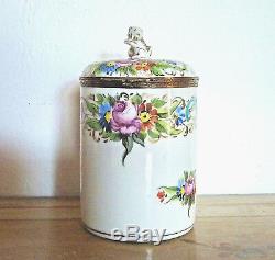 Pot Covered Paris Porcelain Painted Decoration, Then The Middle Of The Nineteenth Century