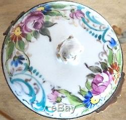 Pot Covered Paris Porcelain Painted Decoration, Then The Middle Of The Nineteenth Century
