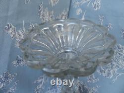 Provencal Oil Lamp Base 19th Century Molded Glass Portieux 26.2cm