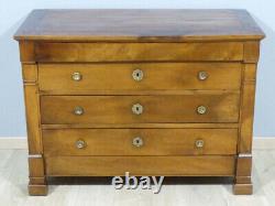 Provincial Commode from the Restoration Period in Solid Walnut, Early 19th Century