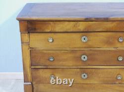 Provincial Commode from the Restoration Period in Solid Walnut, Early 19th Century