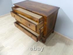 Provincial Commode from the Restoration Period in Solid Walnut, Early 19th Century