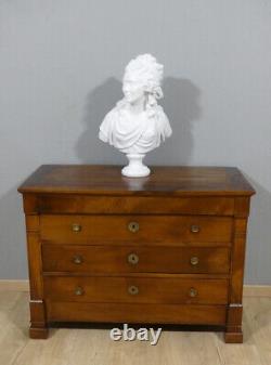 Provincial Commode from the Restoration Period in Solid Walnut, Early 19th Century