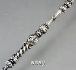 Punch ladle or cream in sterling silver and bone, 19th century