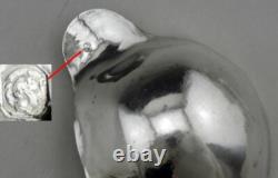 Punch ladle or cream in sterling silver and bone, 19th century