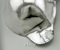 Punch ladle or cream in sterling silver and bone, 19th century