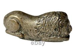 Pyrogène Allumettes Scraper At Lion Couch Silver Metal Age 19th