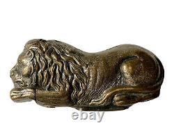 Pyrogène Allumettes Scraper At Lion Couch Silver Metal Age 19th