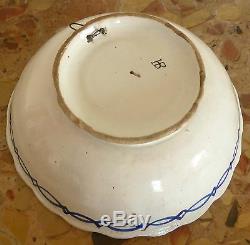 Quimper Earthenware Bowl Or Jug, Xixth Century, With Fleur De Lys
