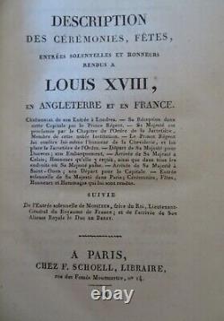 RESTORATION OF LOUIS XVIII. 5 texts from the period. Very rare collection 1795-1814