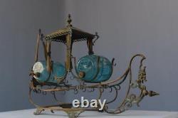 Rare 19th Century Brass Gondola Liqueur Cellar (incomplete)