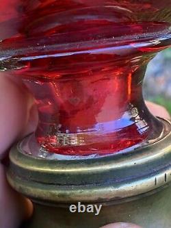 Rare 19th Century Staircase Boule & Red Eglomisé & Napoleon III Period