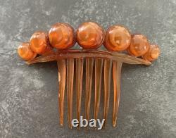 Rare Amber Chignon Comb, 19th Century, Napoleon III Period