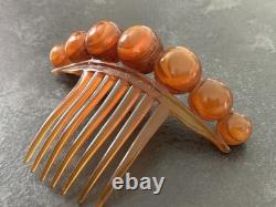 Rare Amber Chignon Comb, 19th Century, Napoleon III Period