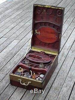 Rare Big Travel Box In Mahogany Signed Lemaire Epoque XIX