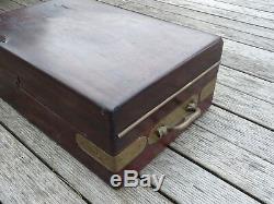 Rare Big Travel Box In Mahogany Signed Lemaire Epoque XIX