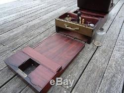 Rare Big Travel Box In Mahogany Signed Lemaire Epoque XIX