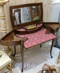 Rare Dressing Table Toilette Transformation, Louis XV Style, XIX Era